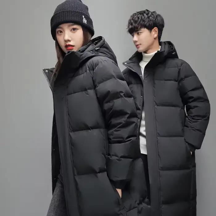 FGKKS 2025 Couple hiver doudoune mode classique mince Style coréen duvet de canard blanc hommes Long