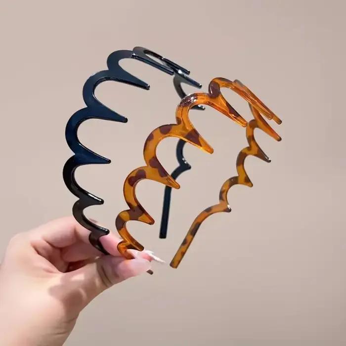 Peigne à cheveux en forme de U pour femmes coréennes, bande de sauna coordonnante, cerceaux en plast