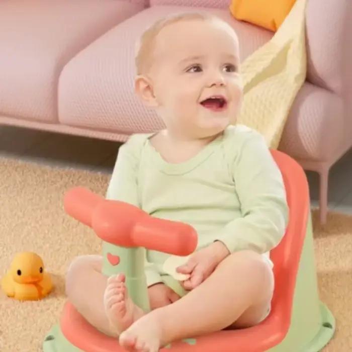 Siège de douche anti-brûlure pour bébé avec ventouse support de bain portable nouveau-né siège de jeu accessoire de croissance pour enfants moments de bain sécurisés avec bébé