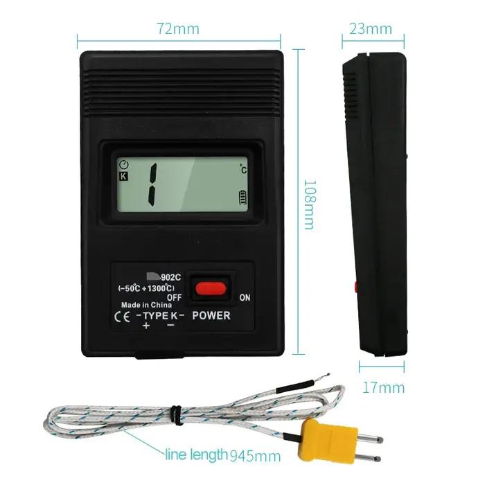 TM-902C noir K Type numérique LCD détecteur de température thermomètre industriel Thermodetector mèt