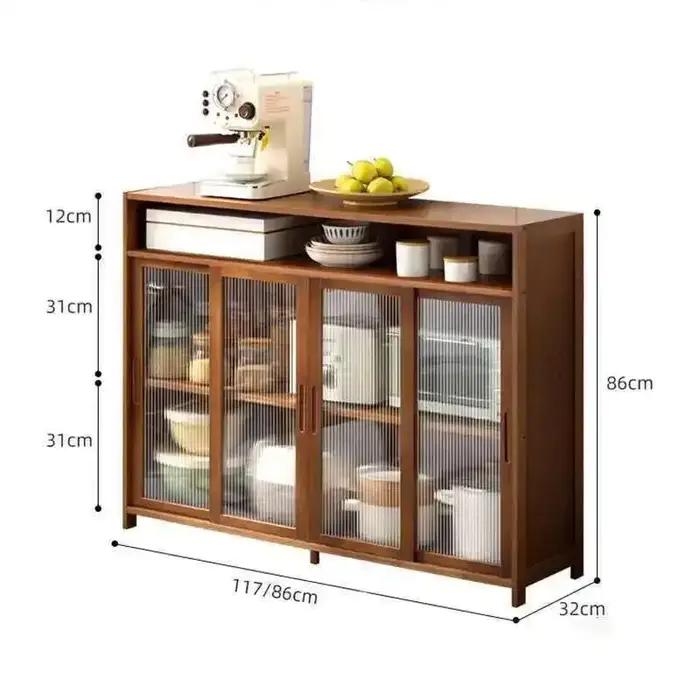 Armoire de cuisine minimaliste moderne pour la maison, buffet à portes coulissantes bidirectionnelle