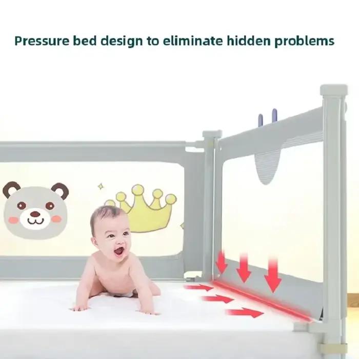 Barrière de lit anti-chute pour enfants clôture de sécurité pour chambre à coucher barrière de protection latérale pour bébés et tout-petits sécurité et élégance pour la chambre de votre enfant