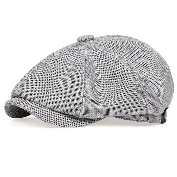 Casquette de gavroche en coton sergé pour hommes, 8 panneaux, casquettes de boulanger, rétro, testos