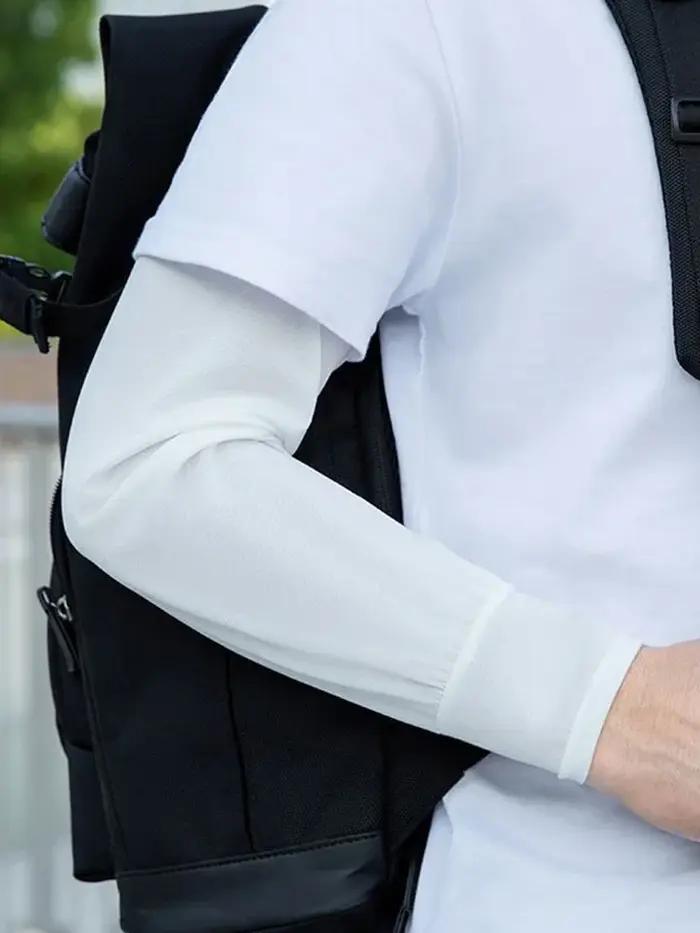 Manchons de protection solaire amples en soie glacée pour hommes, 1 paire, gants de glace UV, protèg