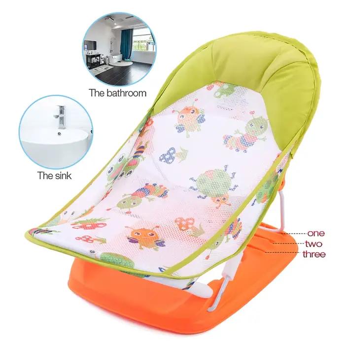 Siège de baigneur d'été de luxe pour bébé, confortable et pliable, chaise à bascule, baignoire pour