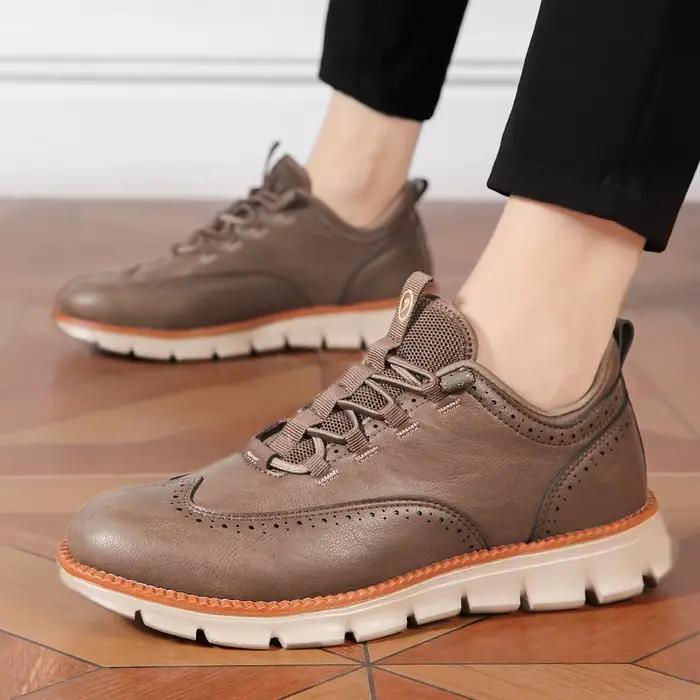 Grande taille 48 49 50 richelieu avec pointe d'aile Style britannique hommes Oxford chaussures en cu