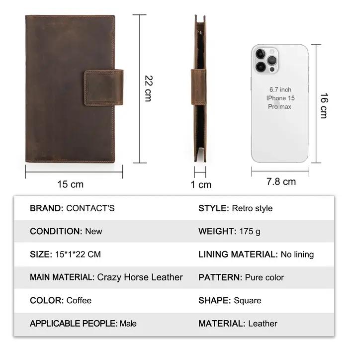 Portefeuilles de voyage en cuir véritable CONTACT'S pour la famille, étuis de passeport, pochettes d