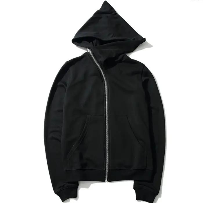 Nouveaux sweats à capuche pour hommes Cardigan à fermeture éclair harajuku sweats noirs hip hop styl