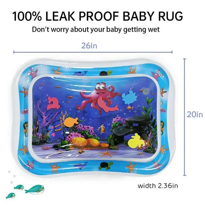 Tapis de jeu d'eau gonflable pour bébé - Coussin PVC temps du ventre et éducation précoce