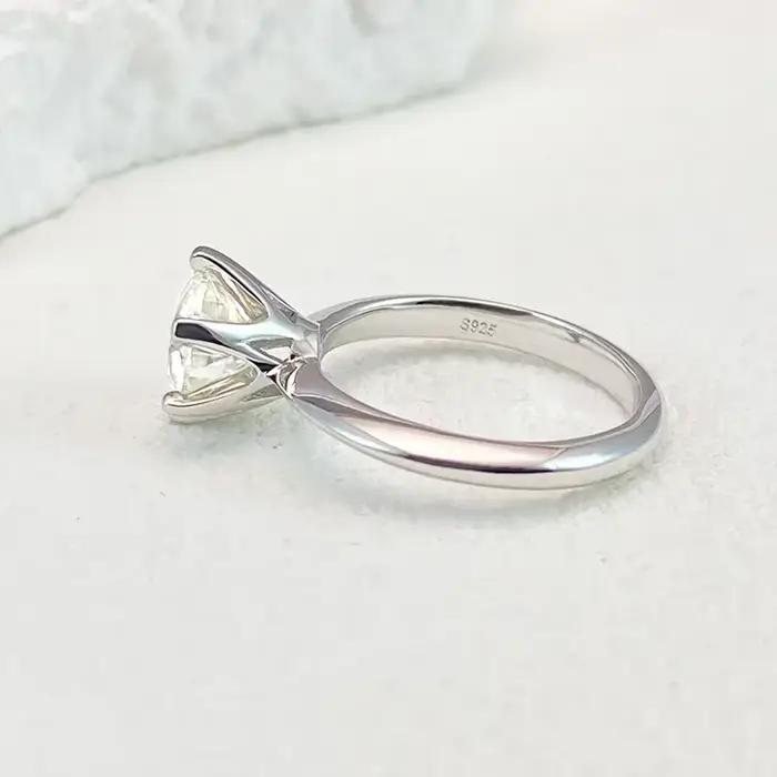 NeeTim – bague Moissanite 0.5-5ct pour femmes, en argent Sterling 925, plaqué or blanc, diamant de l