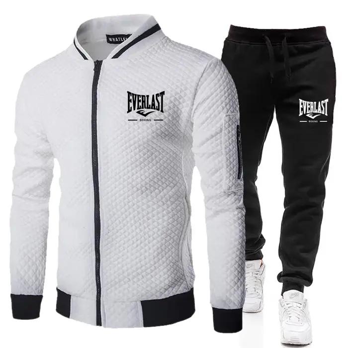 Ensemble de veste et pantalon EVERLAST BOXING pour homme, col montant, style streetwear, printemps-a