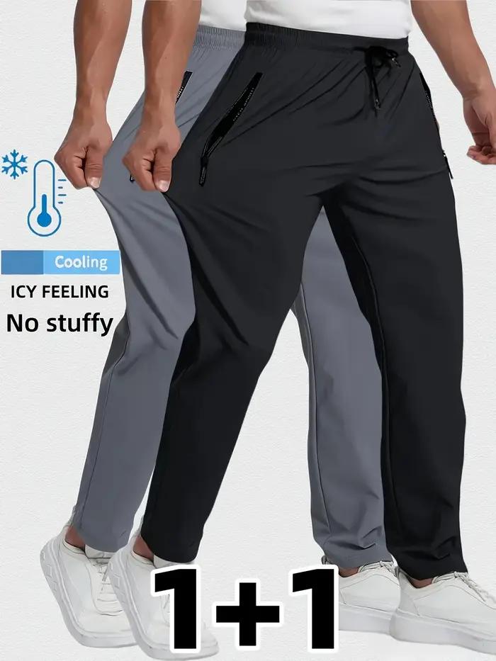 Pantalon de survêtement décontracté pour hommes, respirant, grande taille, séchage rapide, droit, ta
