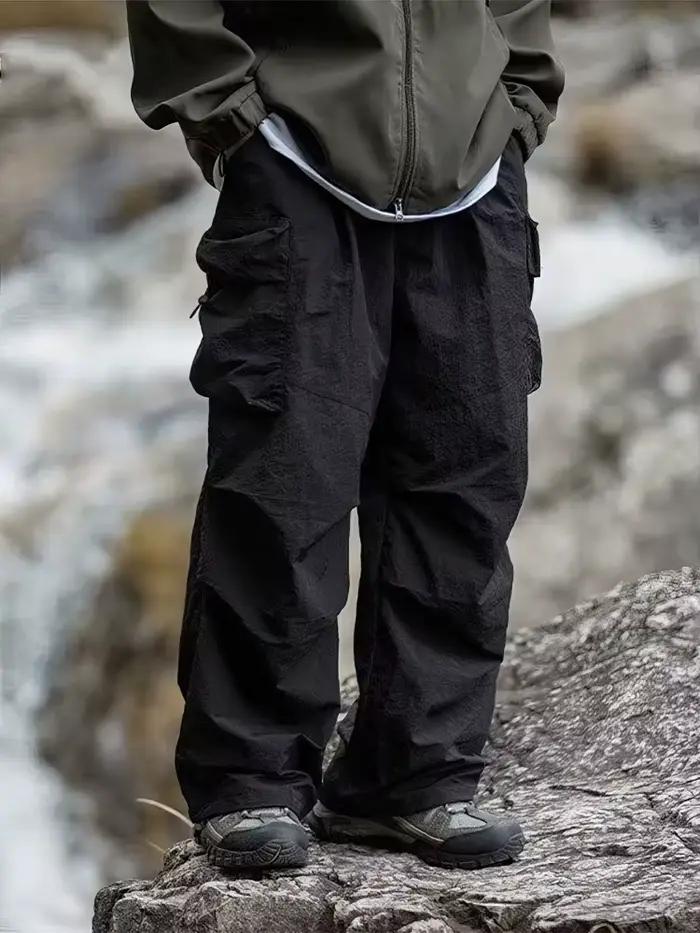 Vintage Baggy randonnée Cargo pantalon hommes imperméable Sport décontracté Jogging Sping été Parach
