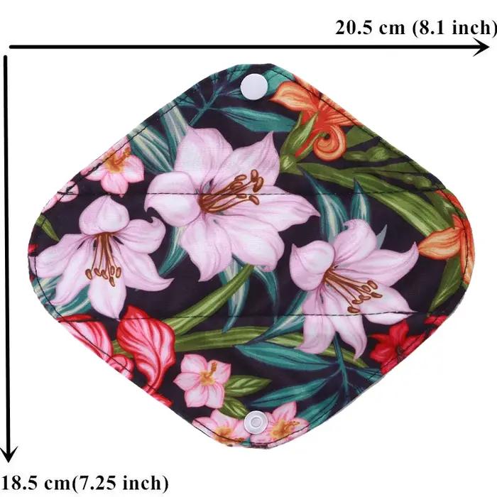Serviettes hygiéniques réutilisables au charbon de bambou, 10 pièces, doublure de culotte lavable, s