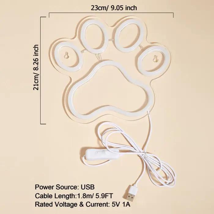 Chi-buy LED néon patte USB alimenté enseignes au néon veilleuse 3D mur Art & salle de jeu chambre sa