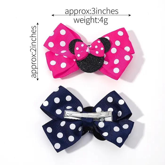 Pinces à cheveux avec nœuds mignons pour enfants, 2/4 pièces, Boutique, coiffure de dessin animé, ru