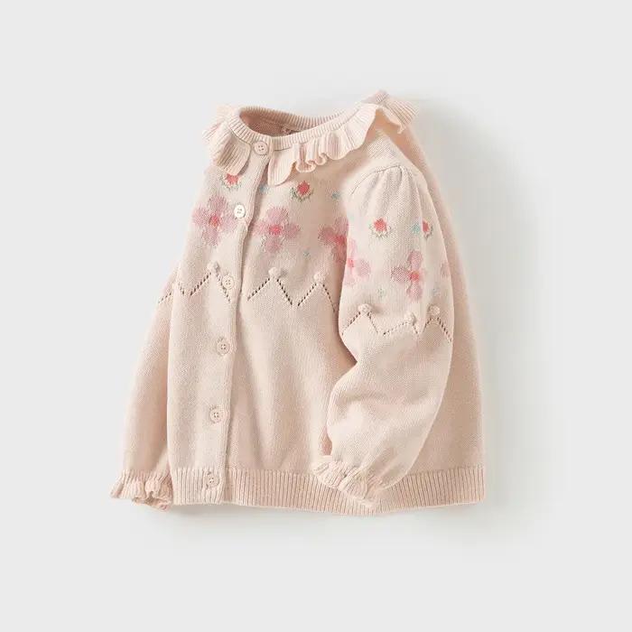 Dave Bella automne hiver filles bébé enfants pull tricoté pull décontracté doux mignon doux tricots