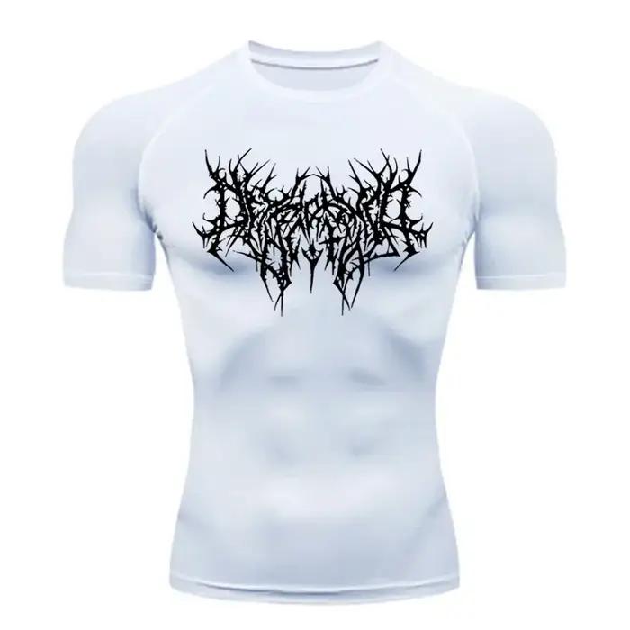 T-shirt homme course Sport T-shirt hommes Compression Fitness hauts T-shirt séchage rapide entraînem