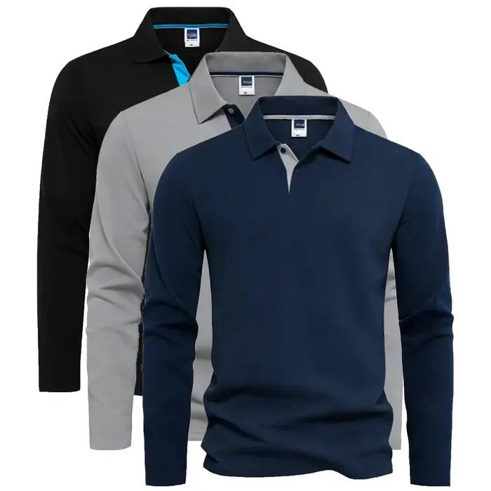 T-shirts à manches longues 95% coton pour hommes, vêtements décontractés de marque, t-shirts tendanc