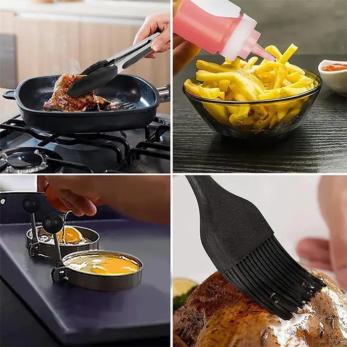 LMETJMA-Kit d'accessoires pour grill plat, avec sac de transport, 12 pièces, JT48