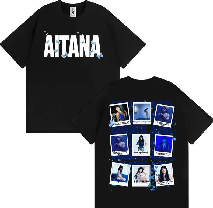 Chanteur Aitana Cuarto Azul Album 2025 couverture graphique T-shirts hommes femmes Harajuku esthétiq