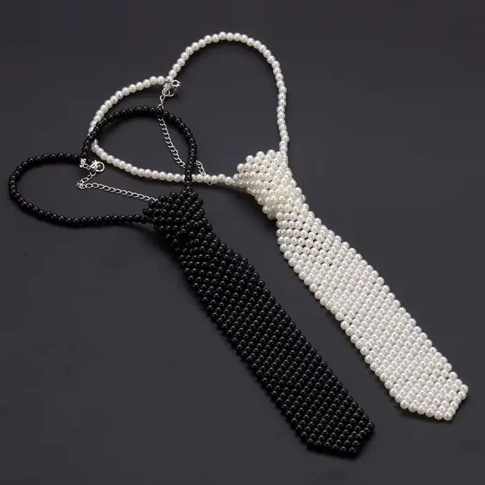 Cravate en perles populaire, style tendance, vêtements de tempérament pour garçons et filles, nœud p