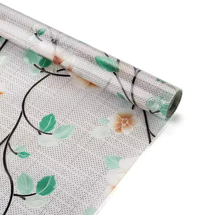 Film de fenêtre à fleurs en vinyle Opaque, 2/3m, Protection de la vie privée, autocollants 3D, Films