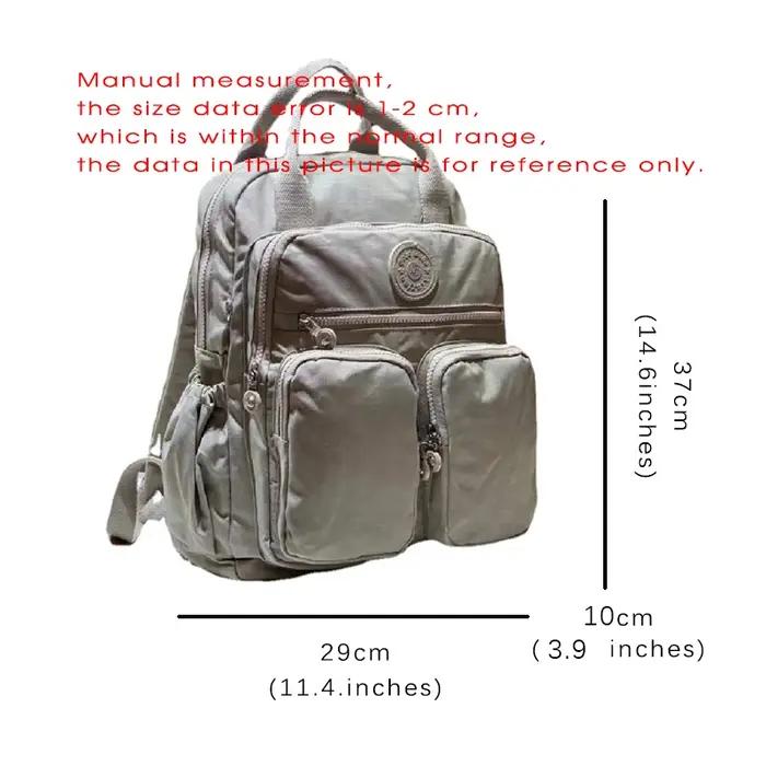 Sac à dos imperméable en Nylon pour femmes, poignée souple, solide, multi-poches, fermeture éclair,
