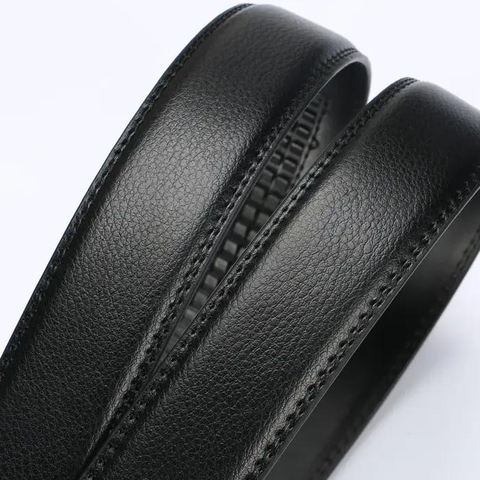 Ceintures à boucle automatique pour hommes, sans boucle, de marque, de haute qualité, véritable sang