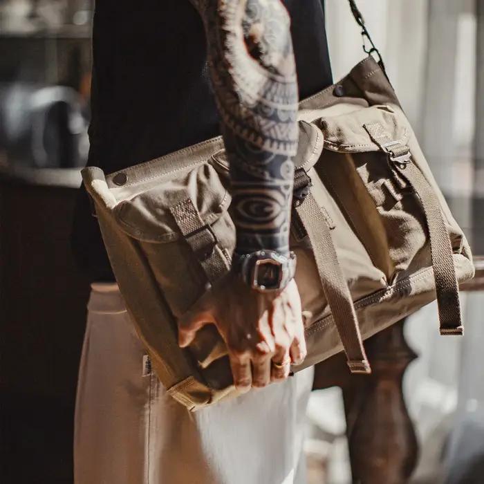 Maden Vintage extérieur sac à bandoulière hommes grande capacité épaule messager fourre-tout voyage