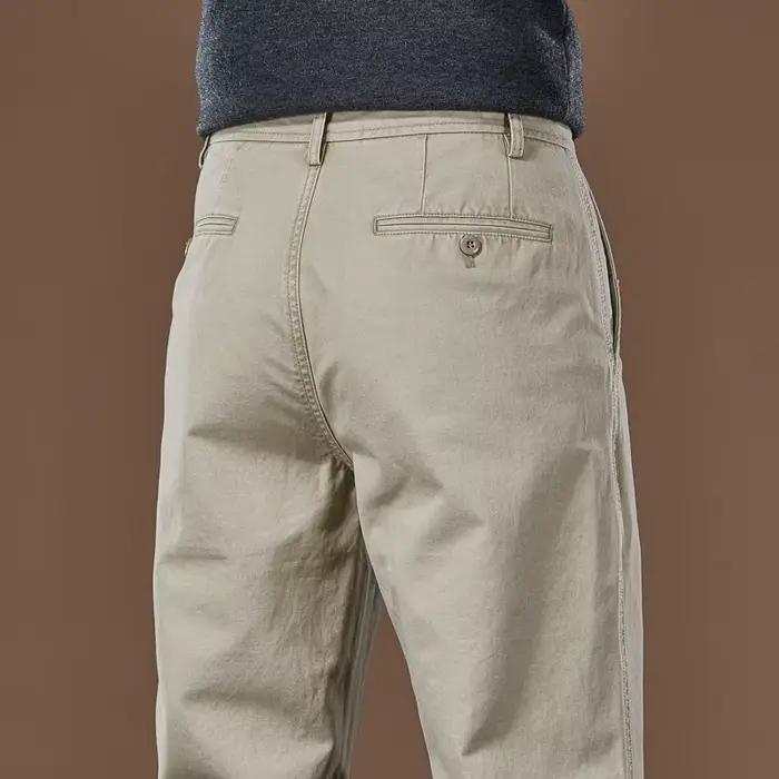 100% coton pantalons droits décontractés automne nouvelle mode ample confortable épaissi pantalons d