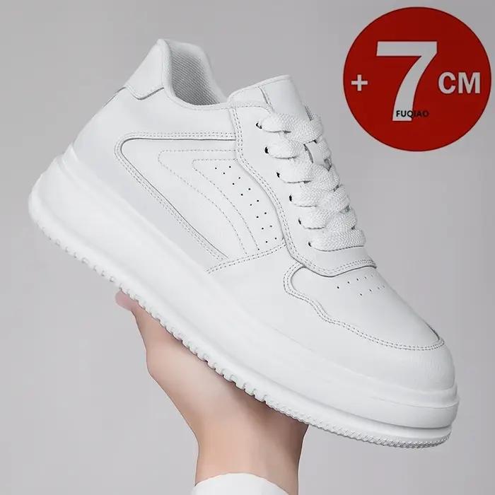 Hommes femmes 7CM hauteur augmenter espadrilles décontractées chaussures d'ascenseur confortables re