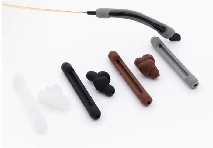 200 pièces DT018 nouvelles lunettes pointe antidérapante, cadre optique, branches, accessoires en Si