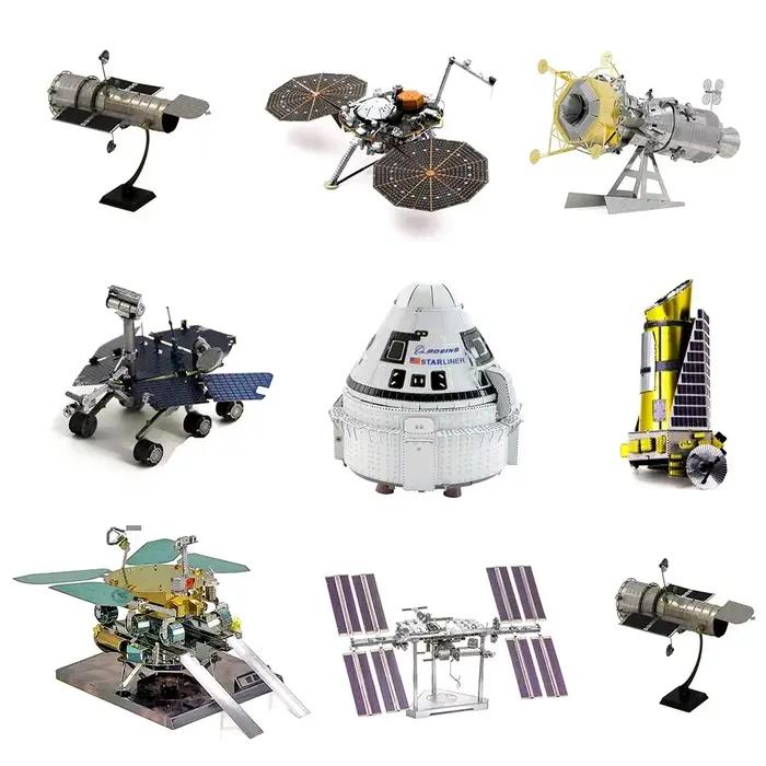 Exploration spatiale 3D Puzzle en métal navette Hubble télescope spatial Mars Rover modèle jouet pou