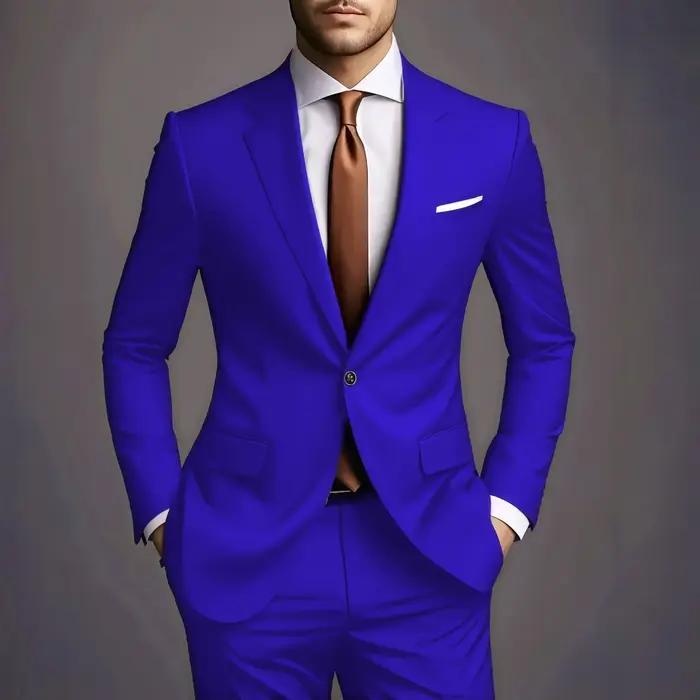 Nouveauté 2026 : Costume de Luxe Élégant pour Homme, Ensemble 2 Pièces, Style Coréen Tendance, Coupe