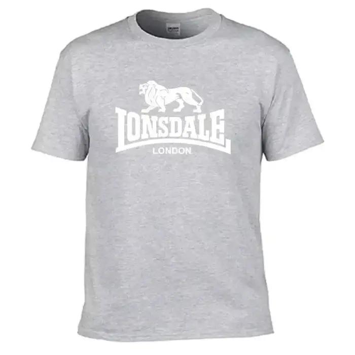 T-shirt à manches courtes pour homme avec imprimé Lion Lonsdale, style streetwear ample et confortab
