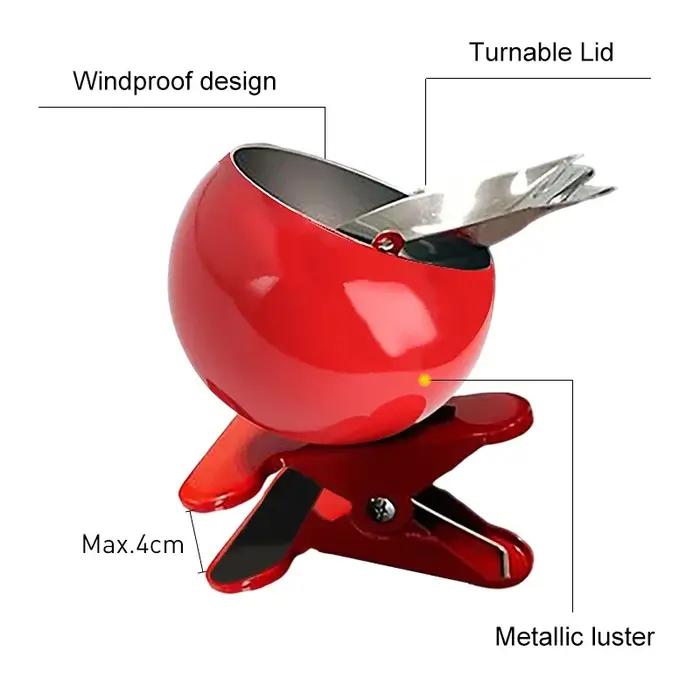 Cendrier en métal créatif avec clip, anti-chute, cendriers multifonctions pour salon, décorations an