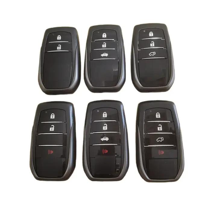 Boîtier de clé plip modifié à 2/3/4 boutons pour Toyota Land Cruiser 2008-2023, Prado 150, LC200, LC