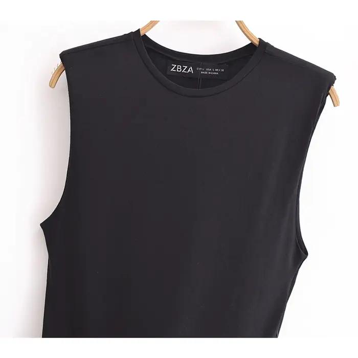 MUJER 2025 femme robes ceinture plissée robe mi-longue femmes sans manches robe d'été femme tricoté