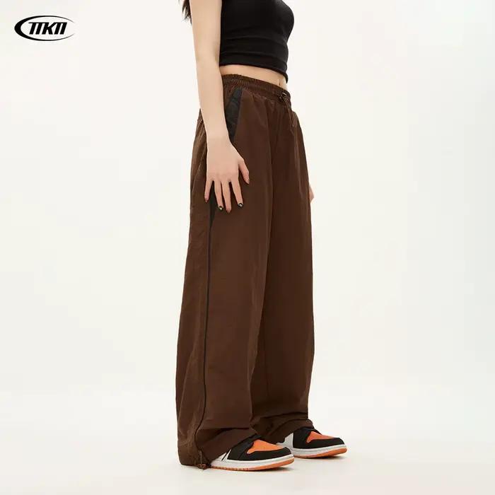 Pantalon de jogging décontracté pour femmes, mode Streetwear, surdimensionné, sport, jambes larges,