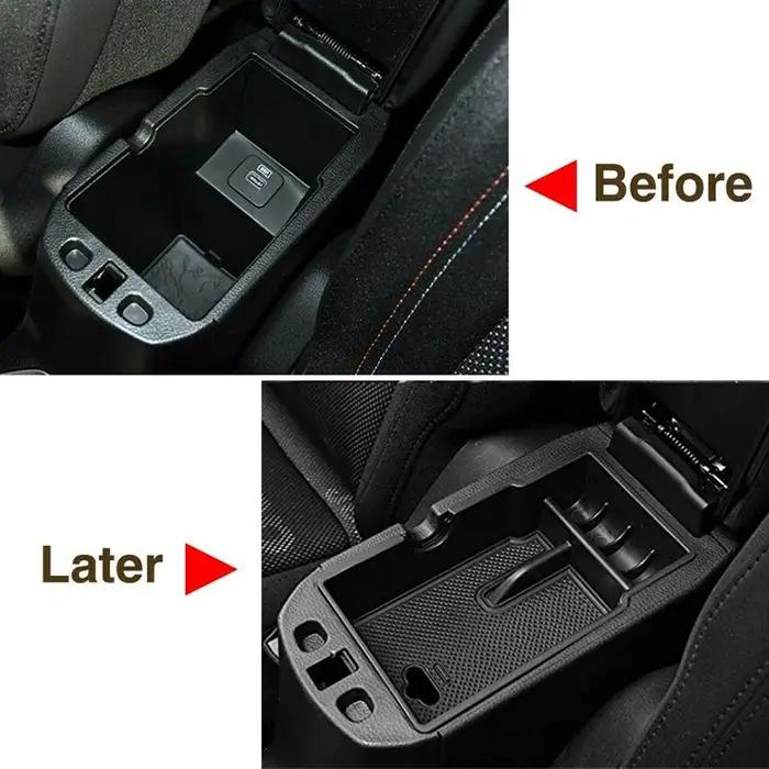 Pour Fiat 500X accoudoir boîte de rangement Console centrale organisateur conteneur plateau gant cas