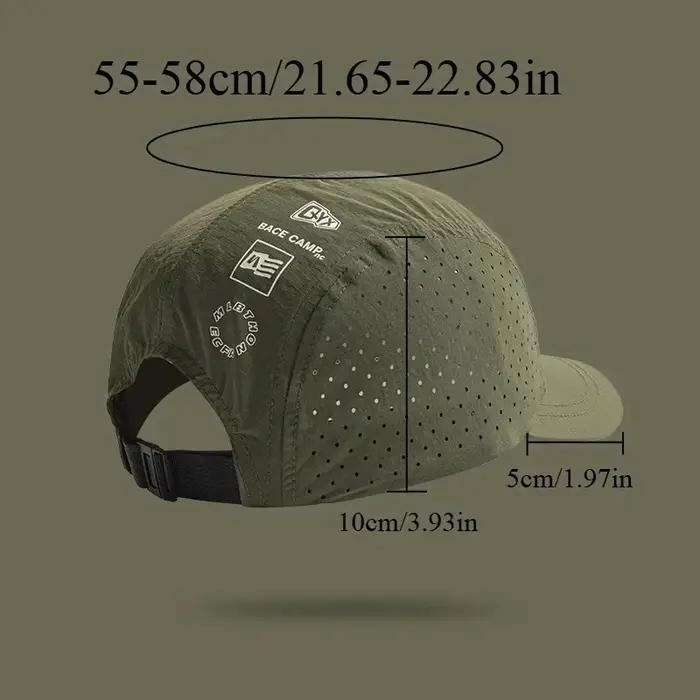Casquette de baseball unisexe respirante 1 pièce, casquette de golf respirante coupe-vent pour campi