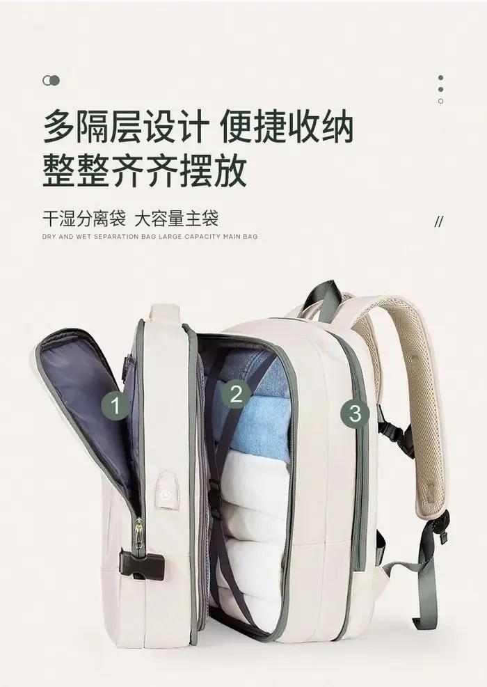Sacs à dos de charge multifonctionnels de grande capacité, sacs d'affaires, sac à dos de voyage exte