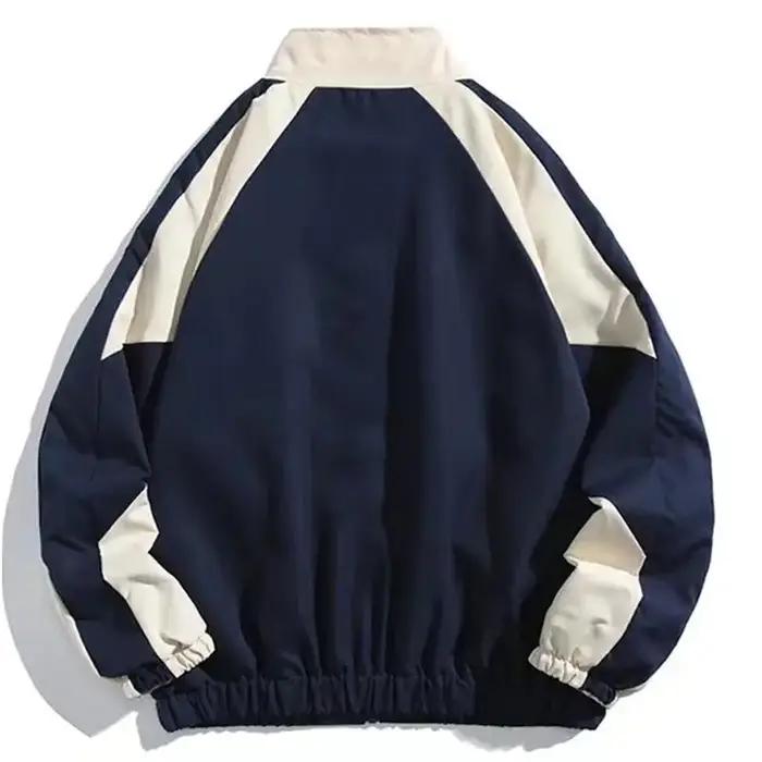Veste Homme Rayée Réfléchissante 2026 – Manteau Streetwear Hip Hop Zippé Coupe-Vent Harajuku Léger S