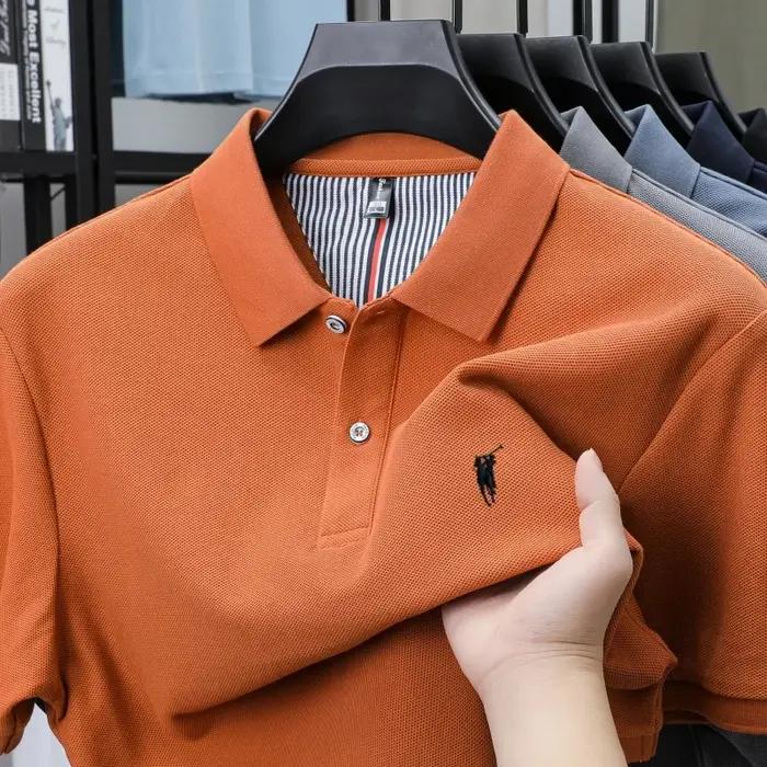 Polo à manches courtes 100% coton haut de gamme marque de luxe mode Paul poney broderie Golf hommes