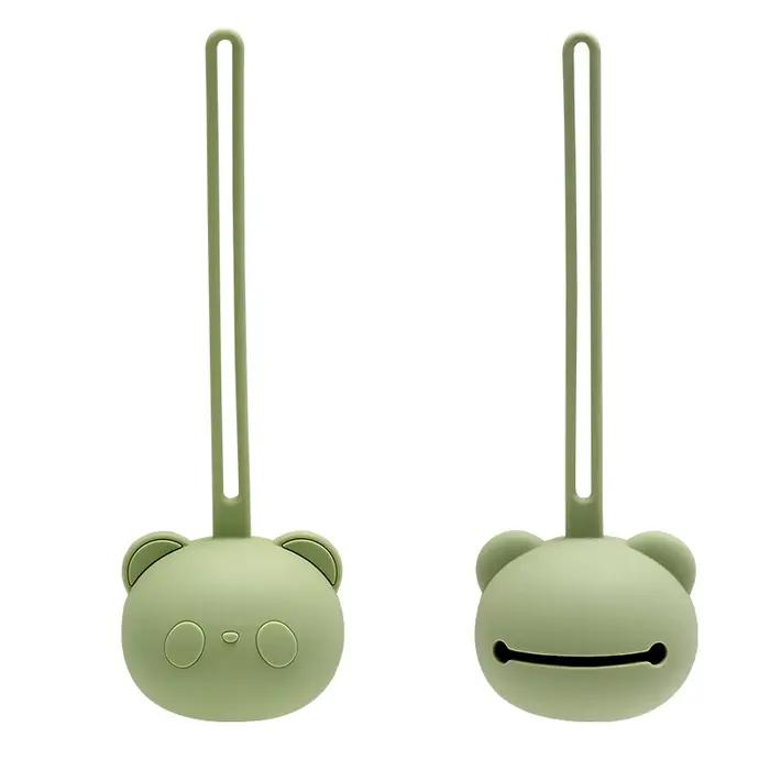 Nouveauté vente chaude épais panda ours forme bébé sucette étui support Silicone mamelon couverture