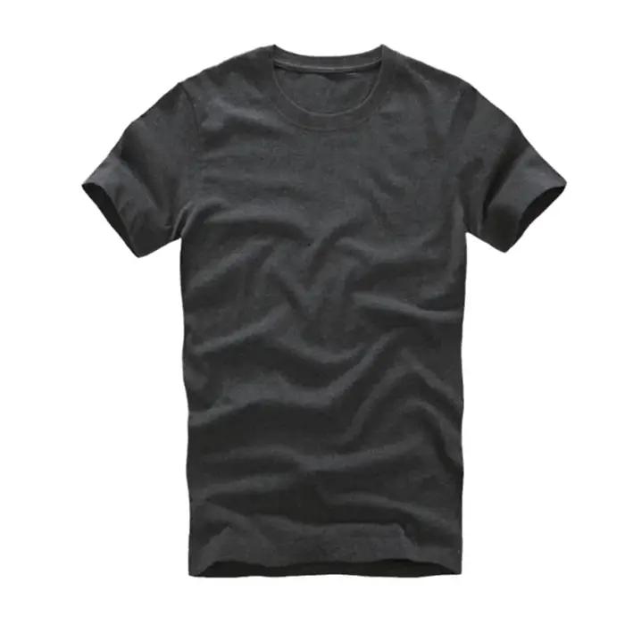 T-shirts à manches courtes pour hommes et femmes, haut en coton blanc à col rond, haut ample, épais,
