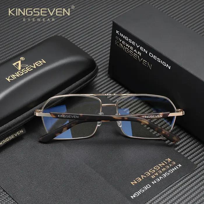 Lunettes anti-lumière bleue KINGSEVEN pour hommes/femmes, accessoire pour téléphone et ordinateur, b