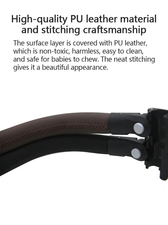 Barre de protection pour poussette, compatible avec Joolz AER/AER+, en cuir PU, imperméable, réglabl