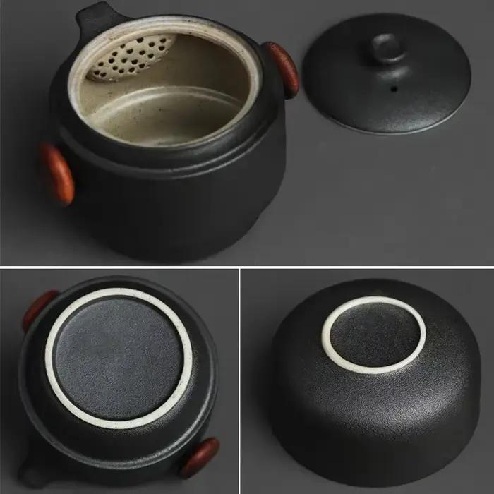 Théière et tasses en céramique et porcelaine, service à thé Kung Fu pour bureau de voyage, service à
